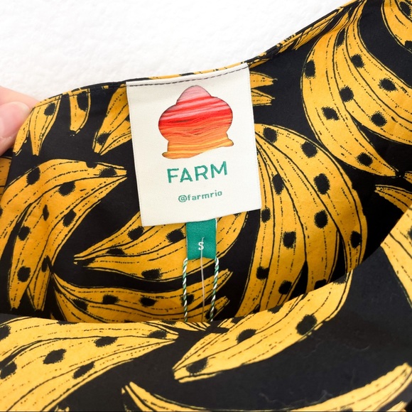 Anthropologie Farm Rio Banana One-Shoulder Midi Dress - Picture 10 of 10